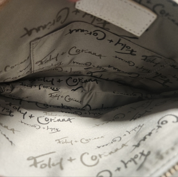 Foley And Corinna Framed White Leather Wristlet/Clutch-NWT - Picture 11 of 13